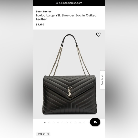 Black Large Loulou YSL Shoulder Bag in Quilted Leather - Picture 10 of 14